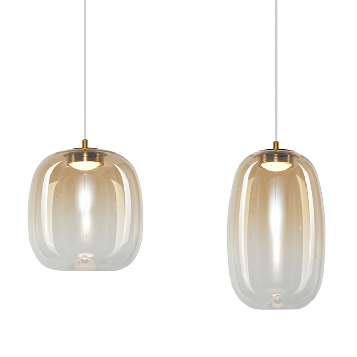 Lustra Milagro Vaso LED 15W 1689lm 3000K 230V Gold & Amber Metal & Sticla IP20 [2]