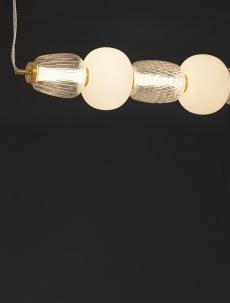 Lustra Nova Luce MOVIL 9030539 Triac Dimmable Clear & Acid Opal Glass Glossy Gold Metal Base LED 42W 7029lm 3000K IP20 [2]