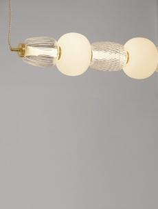 Lustra Nova Luce MOVIL 9030539 Triac Dimmable Clear & Acid Opal Glass Glossy Gold Metal Base LED 42W 7029lm 3000K IP20 [3]