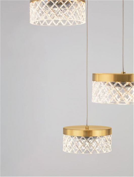 Lustra Nova Luce BION 9186942 LED 32W 3000K 1993lm Brass Gold & Acrylic  IP20 [5]