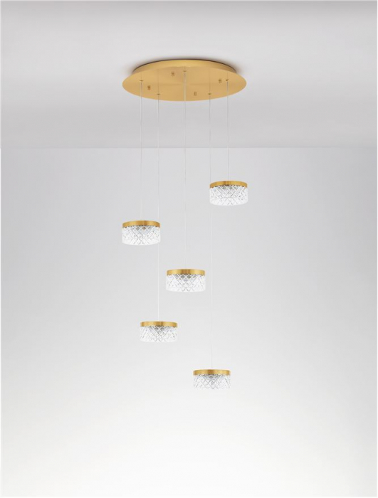 Lustra Nova Luce BION 9186942 LED 32W 3000K 1993lm Brass Gold & Acrylic  IP20 [3]