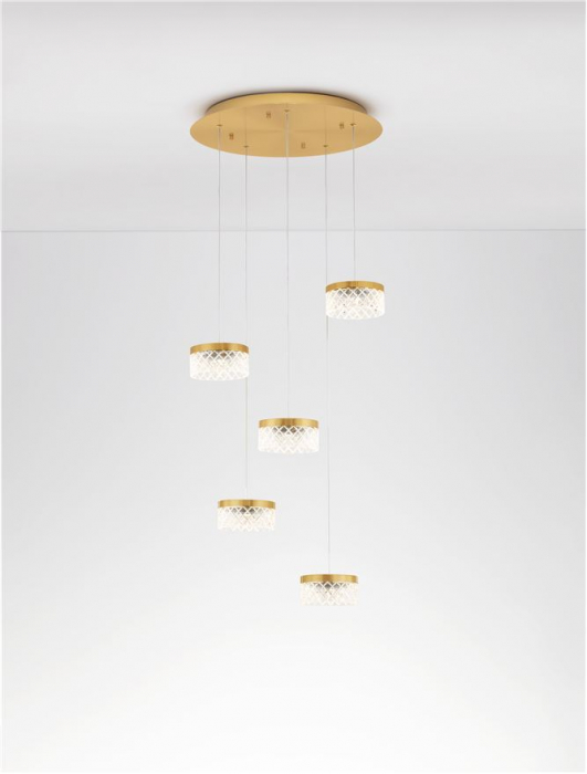 Lustra Nova Luce BION 9186942 LED 32W 3000K 1993lm Brass Gold & Acrylic  IP20 [4]