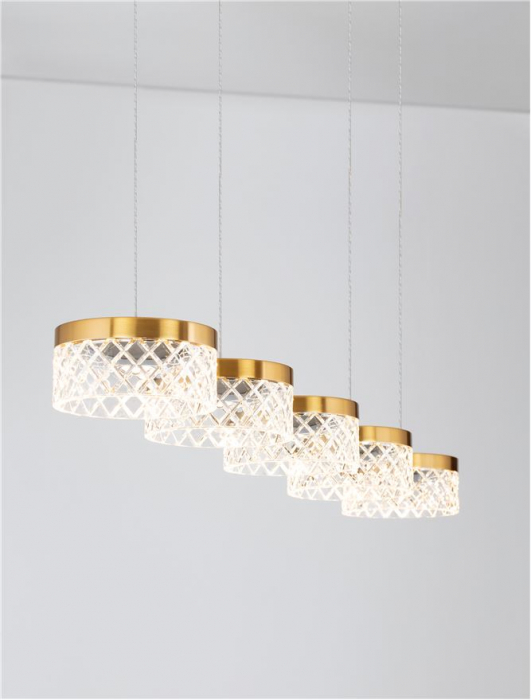 Lustra Nova Luce BION 9186943 LED 32W 3000K 2040lm Brass Gold & Acrylic  IP20 [5]