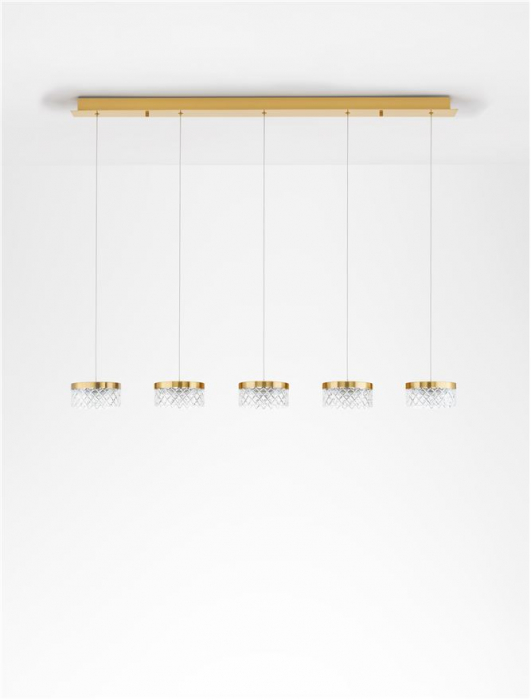 Lustra Nova Luce BION 9186943 LED 32W 3000K 2040lm Brass Gold & Acrylic  IP20 [3]