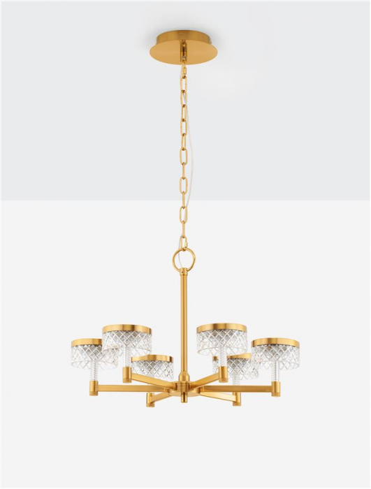 Lustra Nova Luce BION 9186944 LED 38W 3000K 2399lm Brass Gold & Acrylic  IP20 [3]