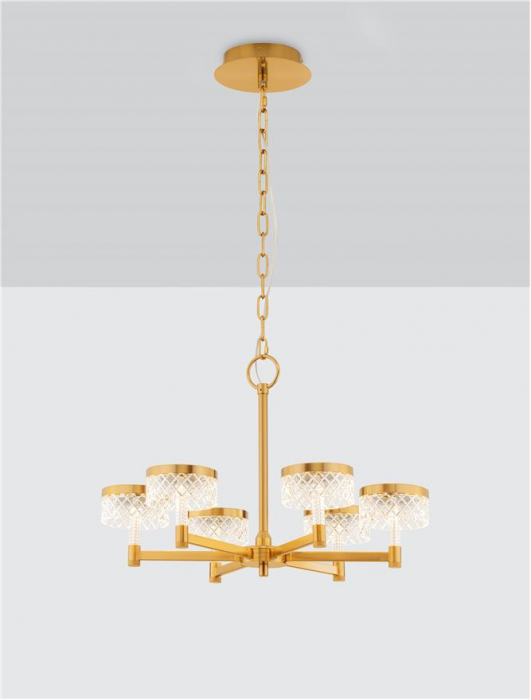 Lustra Nova Luce BION 9186944 LED 38W 3000K 2399lm Brass Gold & Acrylic  IP20 [4]