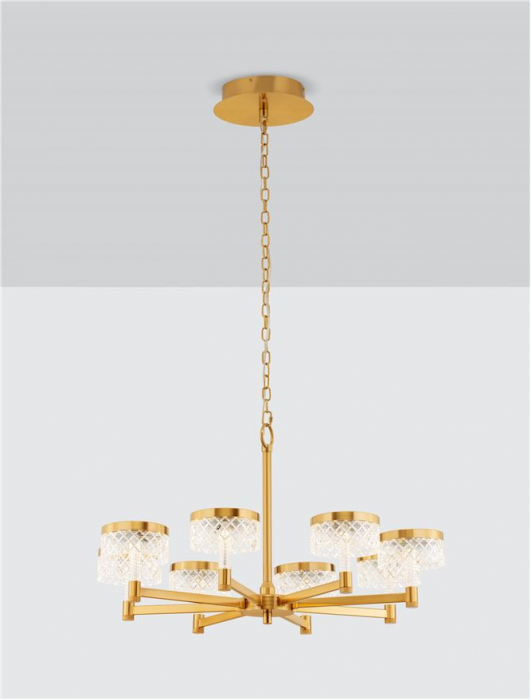 Lustra Nova Luce BION 9186945 LED 48W 3000K 3094lm Brass Gold & Acrylic  IP20 [4]