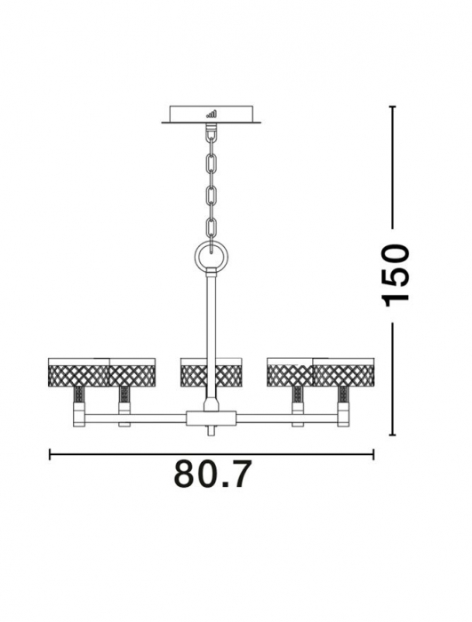 Lustra Nova Luce BION 9186945 LED 48W 3000K 3094lm Brass Gold & Acrylic  IP20 [7]