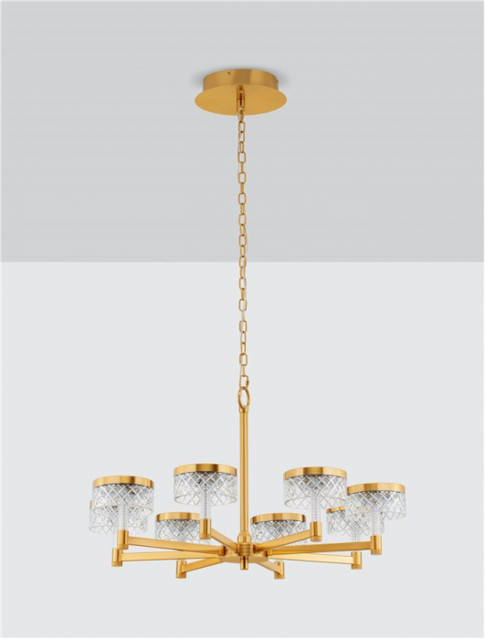 Lustra Nova Luce BION 9186945 LED 48W 3000K 3094lm Brass Gold & Acrylic  IP20 [3]