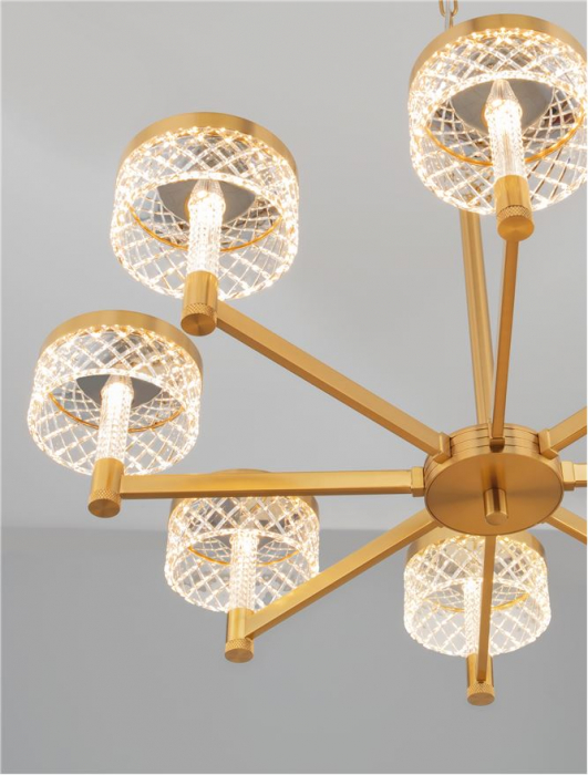 Lustra Nova Luce BION 9186945 LED 48W 3000K 3094lm Brass Gold & Acrylic  IP20 [6]