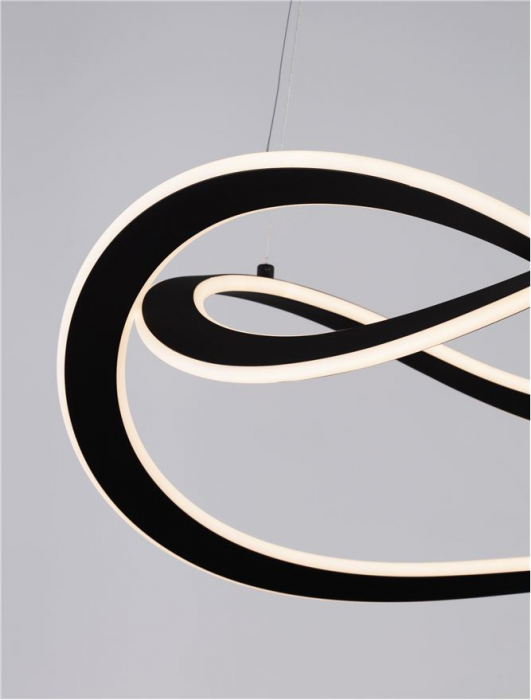 Lustra Nova Luce CELESTIA 9030644 LED 87W 3000K 3141lm Sandy Black Aluminium & Acrylic  Triac Dimmable IP20 [8]