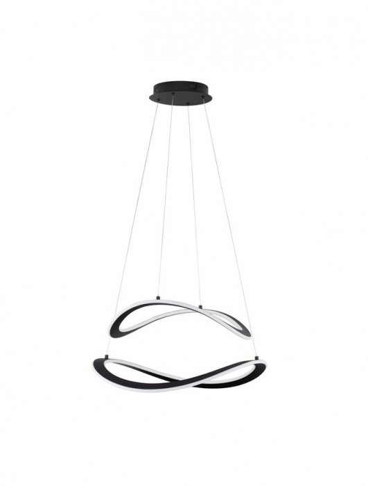 Lustra Nova Luce CELESTIA 9030644 LED 87W 3000K 3141lm Sandy Black Aluminium & Acrylic  Triac Dimmable IP20 [3]