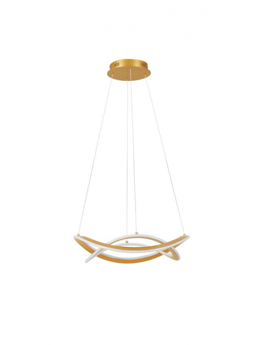 Lustra Nova Luce CELESTIA 9030645 LED 87W 3000K 3141lm Brass Gold Aluminium & Acrylic  Triac Dimmable IP20 [2]