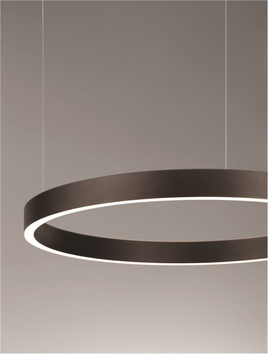 Lustra Nova Luce ELOW EN 9345649 LED 60W 3000K 2552lm Brushed BroW n Coffee Aluminium & Silicone  Triac Dimmable IP20 [8]