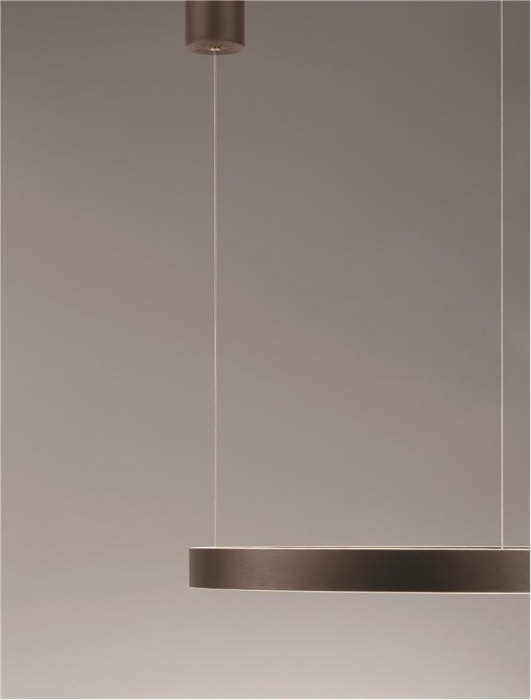 Lustra Nova Luce ELOW EN 9345649 LED 60W 3000K 2552lm Brushed BroW n Coffee Aluminium & Silicone  Triac Dimmable IP20 [5]