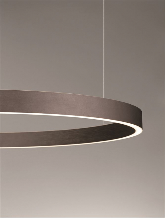 Lustra Nova Luce ELOW EN 9345650 LED 77W 3000K 3326lm Brushed BroW n Coffee Aluminium & Silicone  Triac Dimmable IP20 [6]
