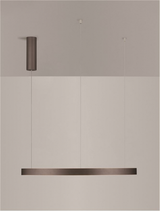 Lustra Nova Luce ELOW EN 9345650 LED 77W 3000K 3326lm Brushed BroW n Coffee Aluminium & Silicone  Triac Dimmable IP20 [4]