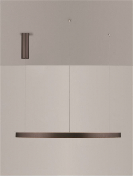 Lustra Nova Luce ELOW EN 9345651 LED 106W 3000K 4899lm Brushed BroW n Coffee Aluminium & Silicone  Triac Dimmable IP20 [4]