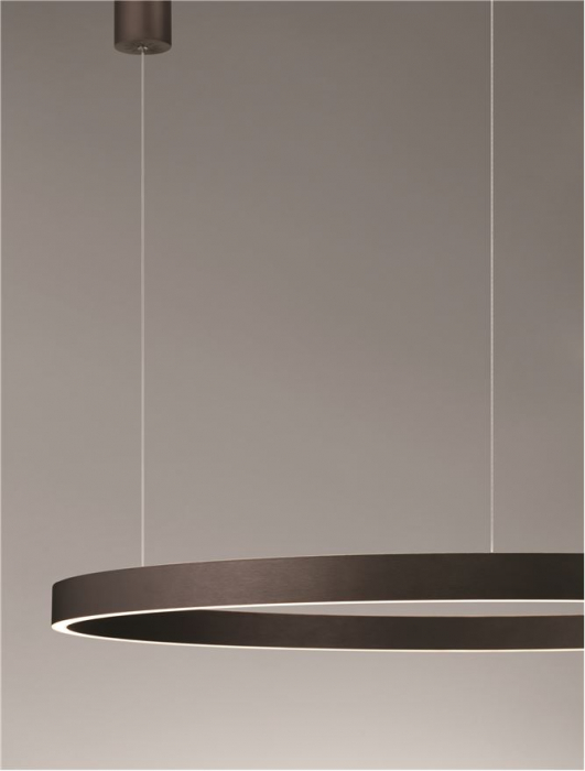 Lustra Nova Luce ELOW EN 9345651 LED 106W 3000K 4899lm Brushed BroW n Coffee Aluminium & Silicone  Triac Dimmable IP20 [6]