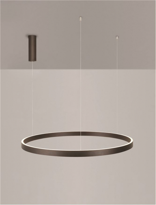 Lustra Nova Luce ELOW EN 9345651 LED 106W 3000K 4899lm Brushed BroW n Coffee Aluminium & Silicone  Triac Dimmable IP20 [7]