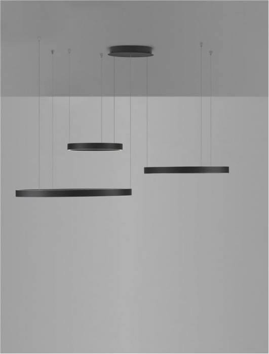 Lustra Nova Luce ELOW EN 9345652 LED 181W 3000K 8891lm Sandy Black Aluminium & Silicone  Triac Dimmable IP20 [5]