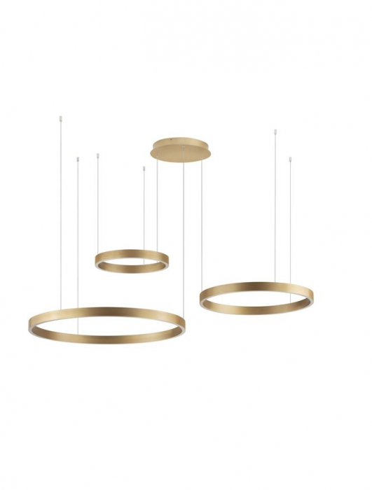 Lustra Nova Luce ELOW EN 9345653 LED 181W 3000K 8891lm Brushed Gold Aluminium & Silicone  Triac Dimmable IP20 [2]