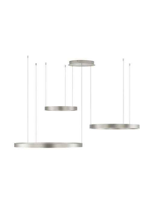Lustra Nova Luce ELOW EN 9345654 LED 181W 3000K 8891lm Brushed Champagne Silver Aluminium & Silicone  Triac Dimmable IP20 [3]