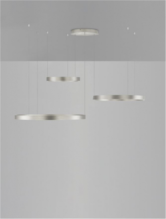 Lustra Nova Luce ELOW EN 9345654 LED 181W 3000K 8891lm Brushed Champagne Silver Aluminium & Silicone  Triac Dimmable IP20 [5]