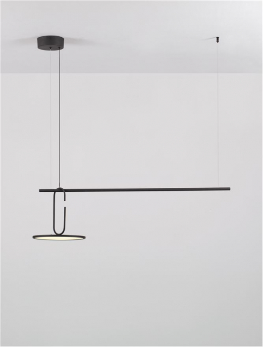Lustra Nova Luce GEA 9501209 LED 22W 3000K 2600lm Black Steel, Aluminium & Acrylic   IP20 [5]