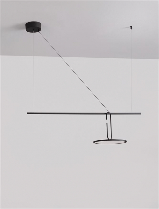 Lustra Nova Luce GEA 9501209 LED 22W 3000K 2600lm Black Steel, Aluminium & Acrylic   IP20 [8]