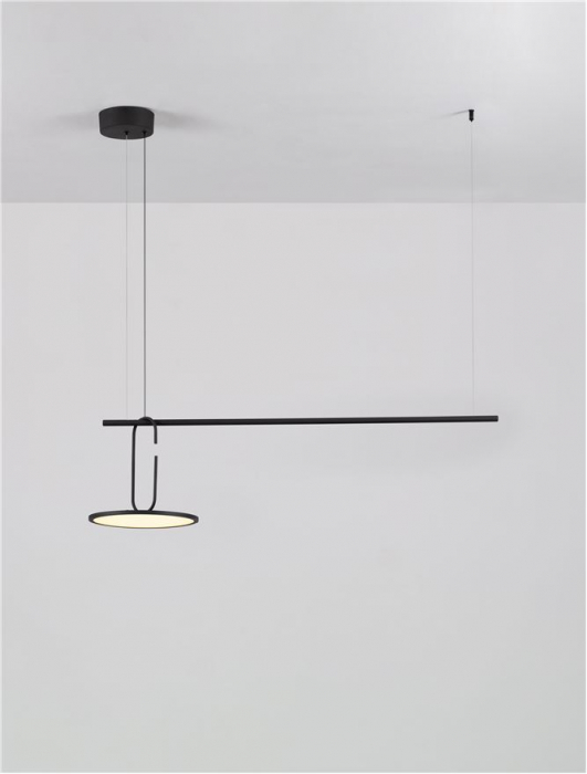 Lustra Nova Luce GEA 9501209 LED 22W 3000K 2600lm Black Steel, Aluminium & Acrylic   IP20 [7]