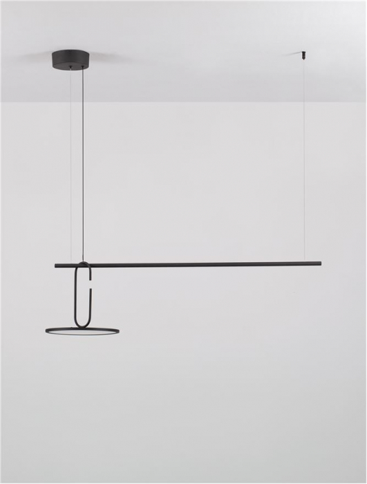 Lustra Nova Luce GEA 9501209 LED 22W 3000K 2600lm Black Steel, Aluminium & Acrylic   IP20 [4]