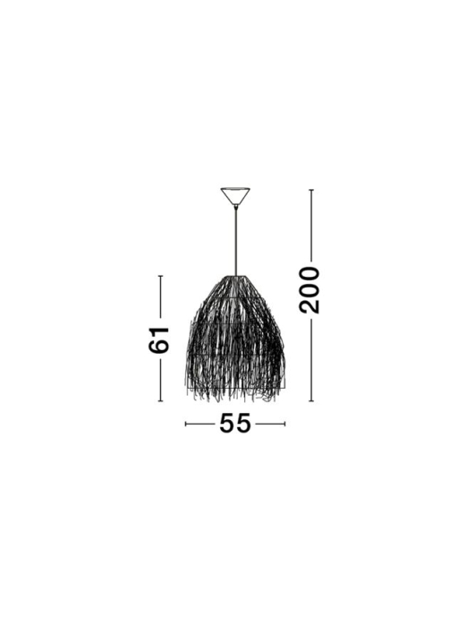 Pendul Nova Luce HAY 9586514 E27 3x12W    Natural Seagrass Black Fabric W ire & Base   IP20 [9]