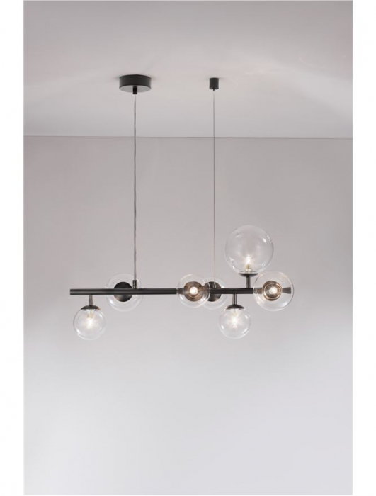 Lustra Nova Luce ODILLIA G9 7x5W   Matt Black Metal & Glass IP20 [4]