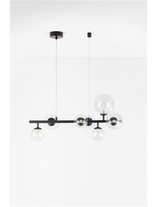 Lustra Nova Luce ODILLIA G9 7x5W   Matt Black Metal & Glass IP20 [3]
