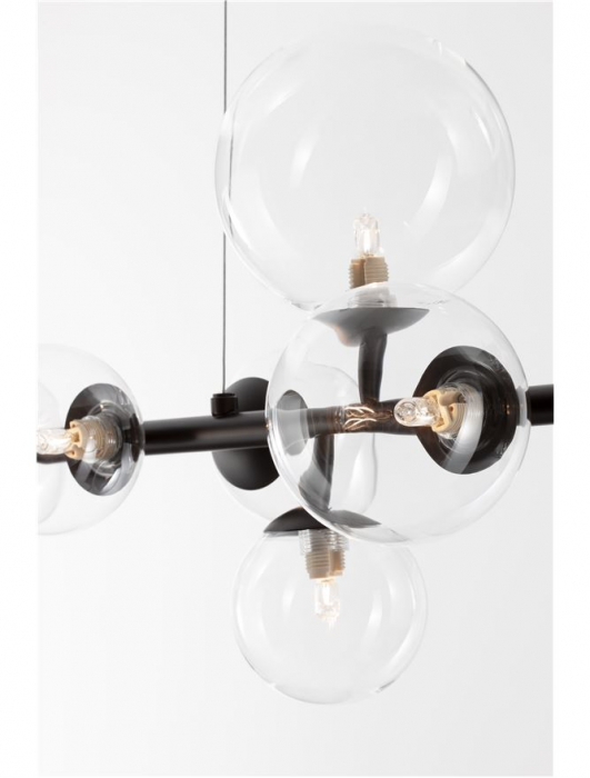 Lustra Nova Luce ODILLIA G9 7x5W   Matt Black Metal & Glass IP20 [7]