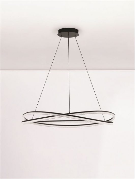Lustra Nova Luce OPEHLIA 9186935 LED 68W 3000K 5637lm Sandy Black Aluminium   IP20 [4]