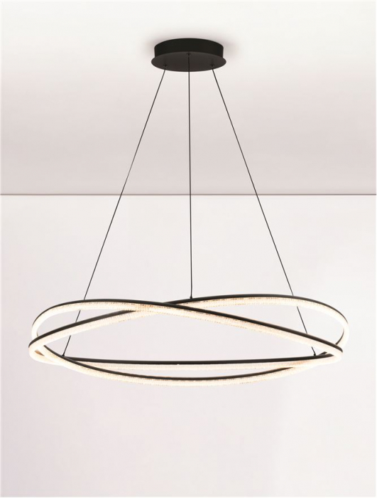Lustra Nova Luce OPEHLIA 9186935 LED 68W 3000K 5637lm Sandy Black Aluminium   IP20 [6]