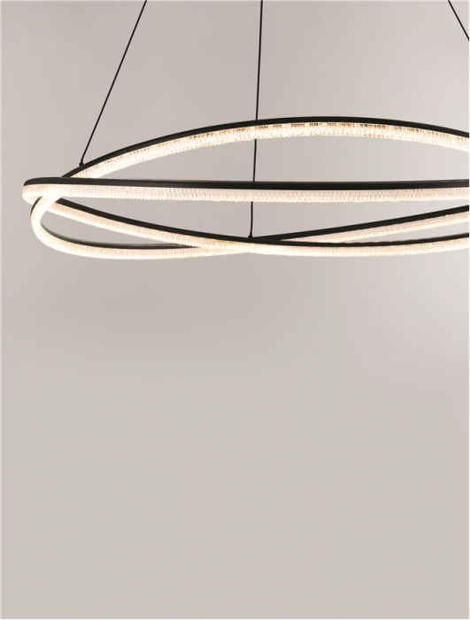 Lustra Nova Luce OPEHLIA 9186935 LED 68W 3000K 5637lm Sandy Black Aluminium   IP20 [7]