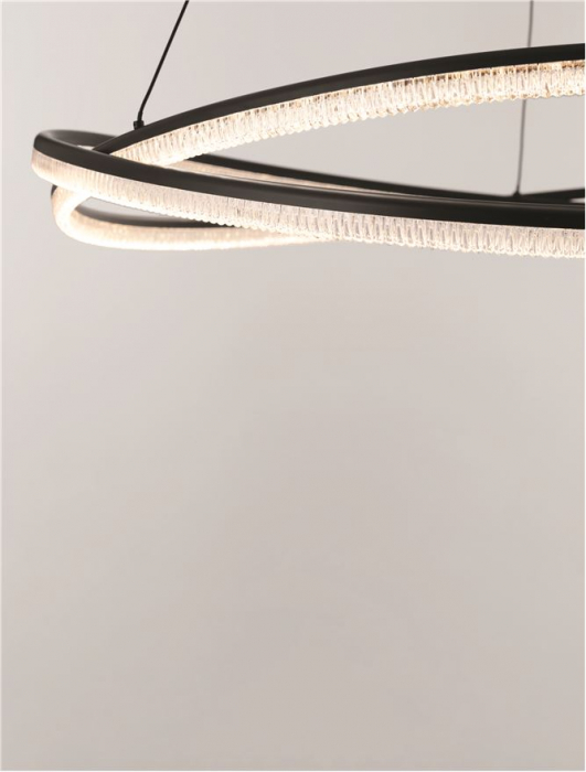 Lustra Nova Luce OPEHLIA 9186935 LED 68W 3000K 5637lm Sandy Black Aluminium   IP20 [8]