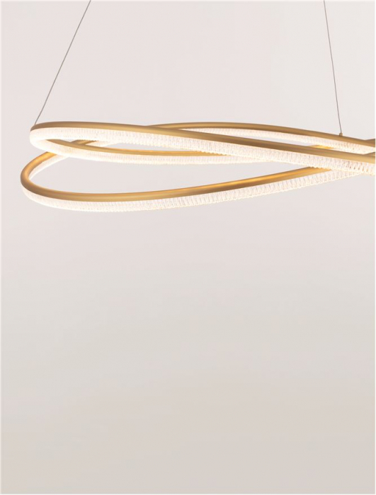 Lustra Nova Luce OPEHLIA 9186936 LED 68W 3000K 5637lm Brass Gold Aluminium   IP20 [9]