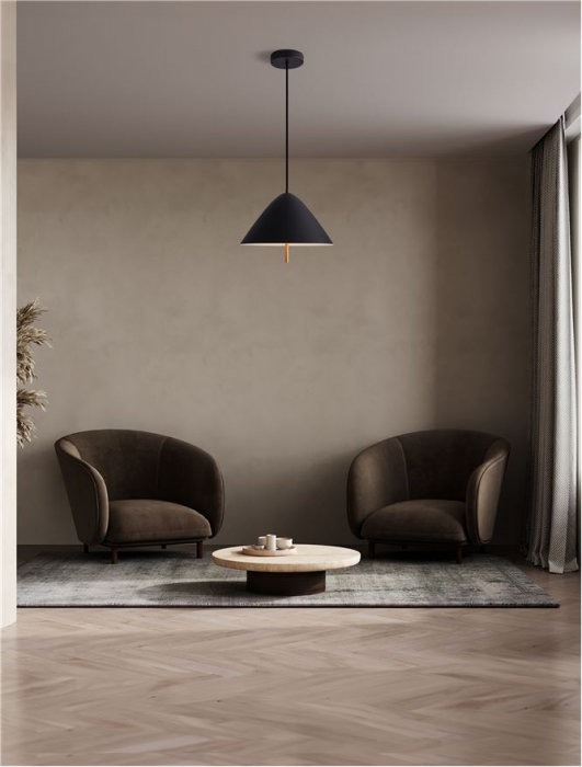 Lustra Nova Luce OROS 9695288 Sandy Black Metal & Acrylic LED 17W 917lm 3000K IP20 [2]