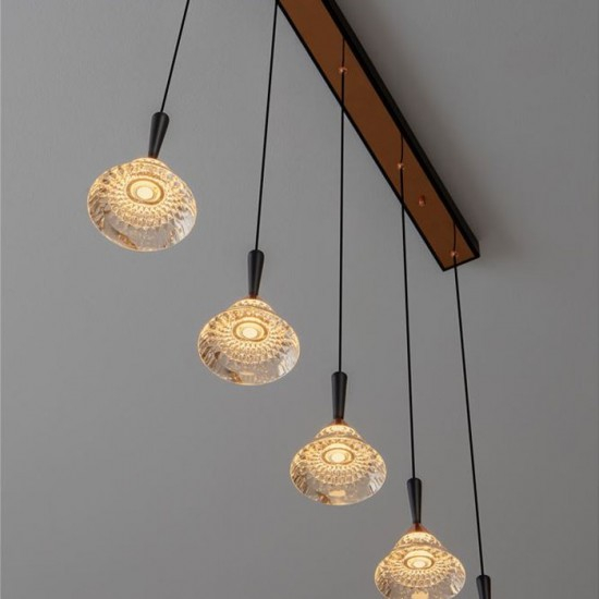 Lustra Nova Luce Paluz, negru, LED, 30W, 1558 lumeni, alb cald 3000K, L.91 cm, 9186964 [3]