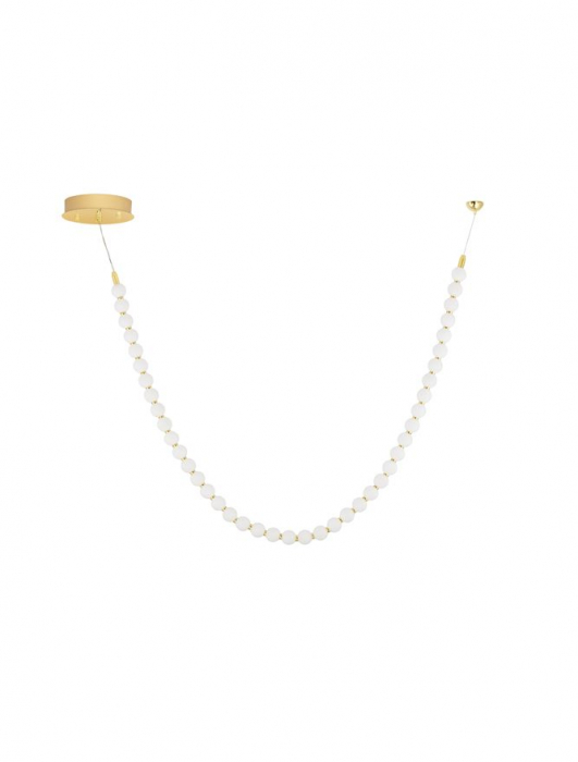 Lustra Nova Luce PERLA 9186956 LED 69W 3000K 5524lm Gold Metal & Opal Glass  IP20 [2]