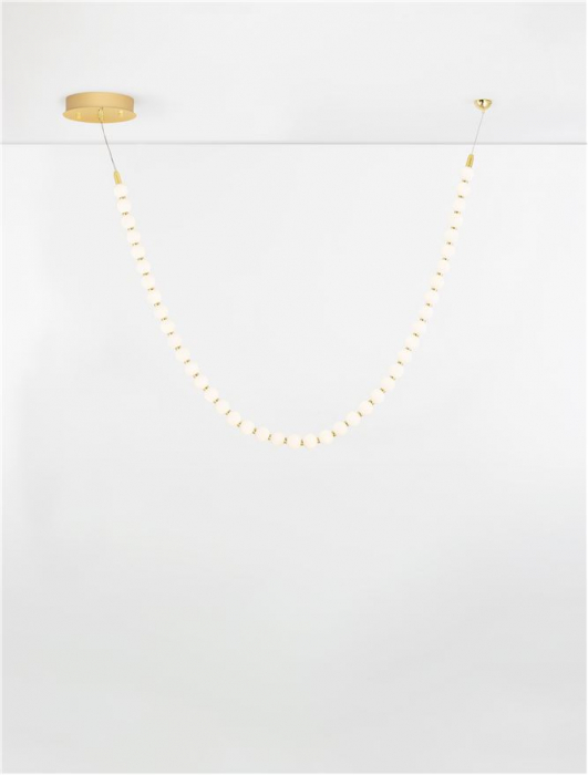 Lustra Nova Luce PERLA 9186956 LED 69W 3000K 5524lm Gold Metal & Opal Glass  IP20 [4]