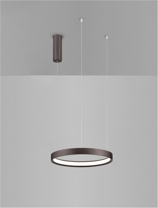 Lustra Nova Luce PERRINE 9345647 LED 22W 3000K 2552lm Brushed BroW n Coffee Aluminium & Silicone  Triac Dimmable IP20 [4]