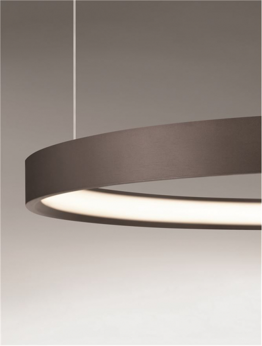 Lustra Nova Luce PERRINE 9345648 LED 40W 3000K 3326lm Brushed BroW n Coffee Aluminium & Silicone  Triac Dimmable IP20 [6]