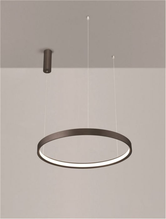 Lustra Nova Luce PERRINE 9345648 LED 40W 3000K 3326lm Brushed BroW n Coffee Aluminium & Silicone  Triac Dimmable IP20 [5]