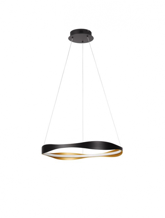 Lustra Nova Luce PLATINUM 9030642 LED 32W 2700K-5000K 1192lm Sandy Black & Gold Aluminium & Acrylic  Dimmable With remote control IP20 [2]