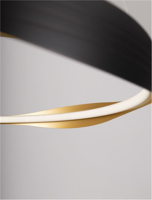 Lustra Nova Luce PLATINUM 9030642 LED 32W 2700K-5000K 1192lm Sandy Black & Gold Aluminium & Acrylic  Dimmable With remote control IP20 [4]